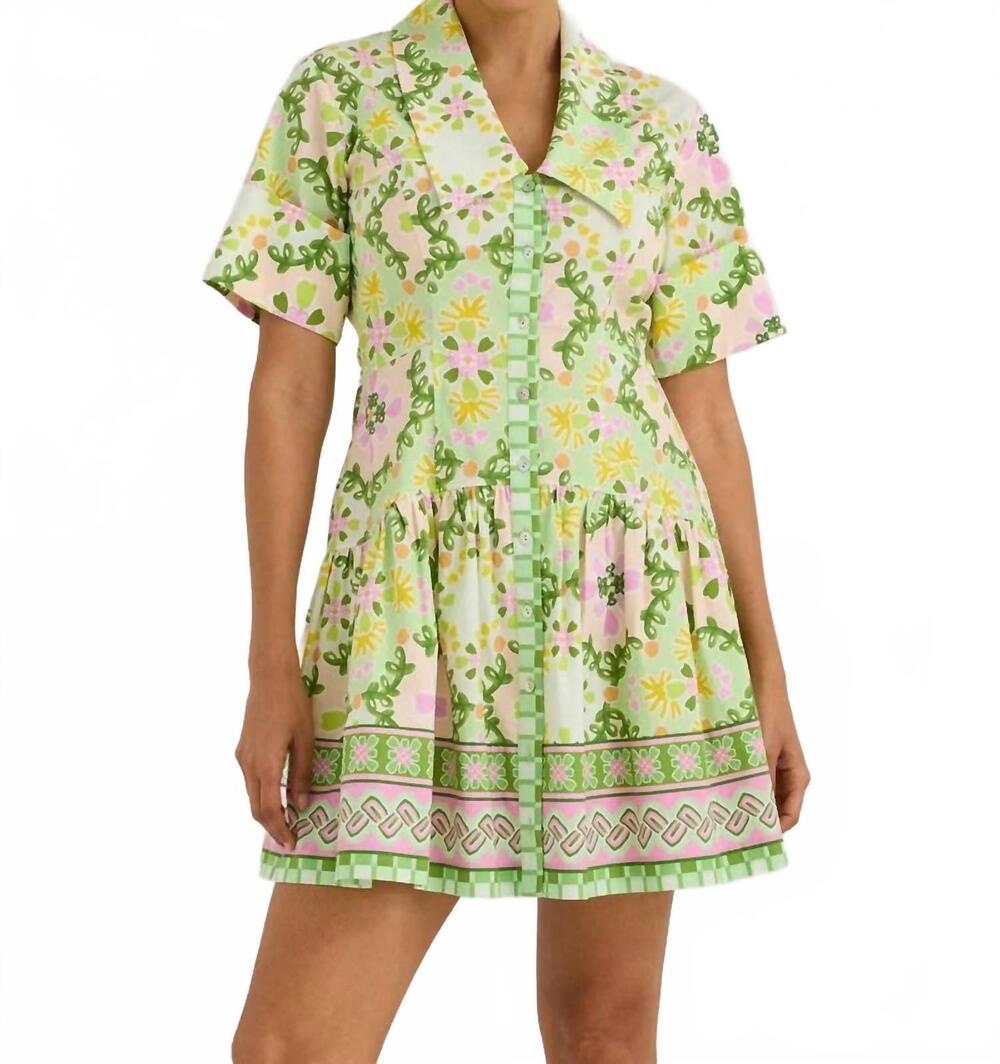 NEW ALIVIA julia mini dress in green